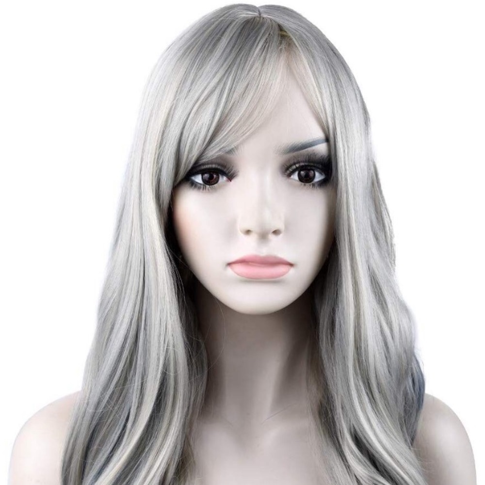 ✨ ✨REESA 22” GREY w/blue tips Cosplay wig *NWT*✨ - Picture 2 of 5